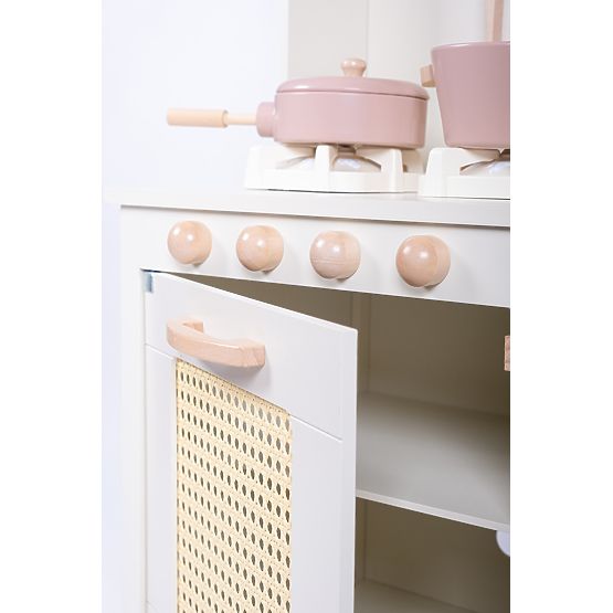 Cucina in legno Rosie con accessori