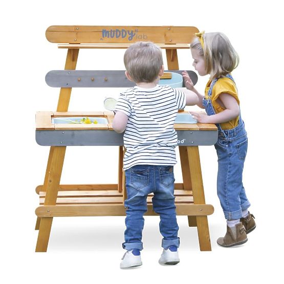 Cucina per bambini in legno Janod Outdoor Muddy Lab