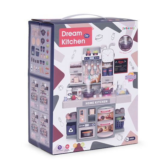 Cucina per bambini suoni LED generatore di vapore 35 accessori