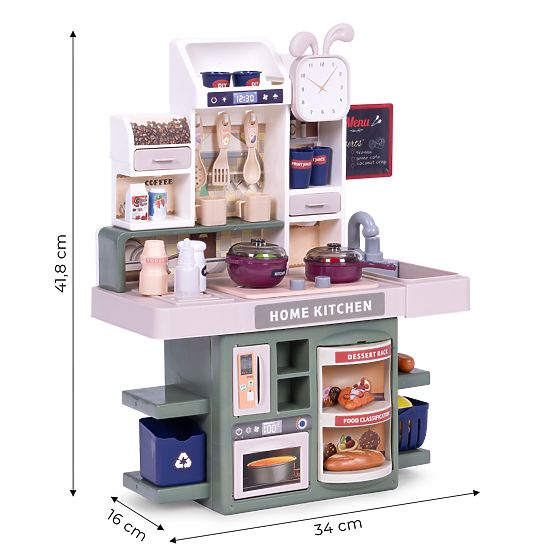 Cucina per bambini suoni LED generatore di vapore 35 accessori