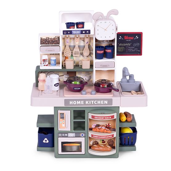 Cucina per bambini suoni LED generatore di vapore 35 accessori