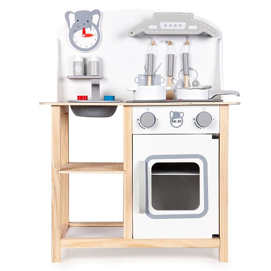 Cucina Sofia in legno con effetti - grigio-bianco