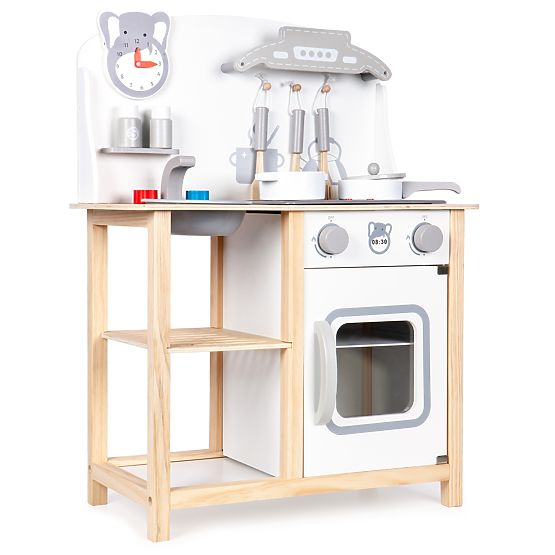 Cucina Sofia in legno con effetti - grigio-bianco