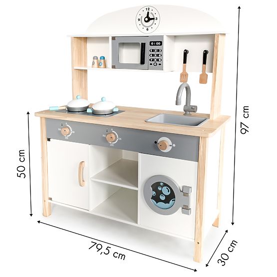 Cucina XXL in legno con accessori