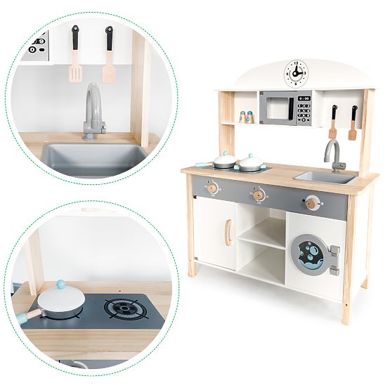 Cucina XXL in legno con accessori