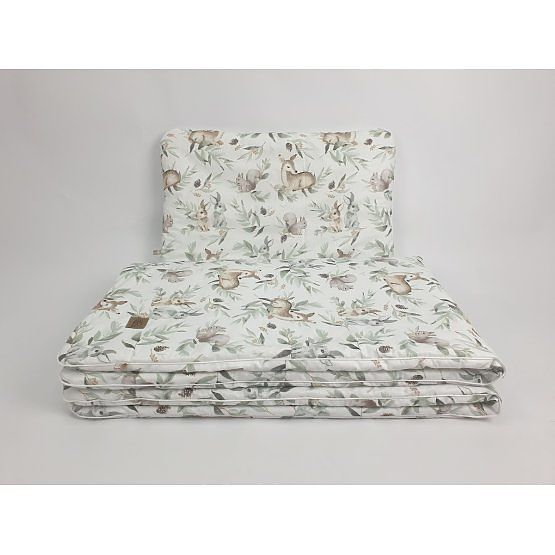 Culla in vimini con accessori per neonati - Animali del bosco