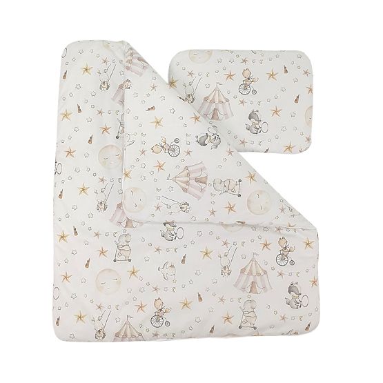 Culla in vimini con set per neonati - Circo