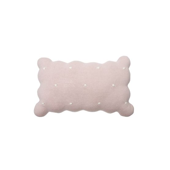 Cuscino decorativo lavorato a maglia Biscuit - Rosa