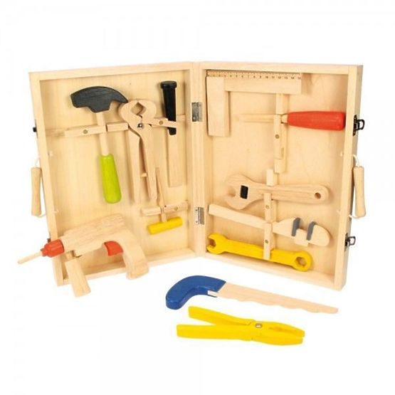 Custodia in legno con strumenti
