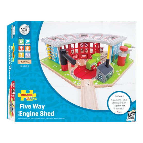 Deposito esclusivo Bigjigs Rail per 5 treni