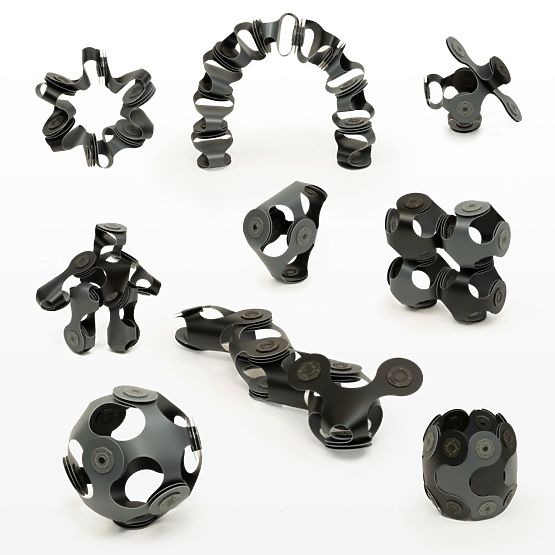 Designer Pack costruzioni magnetiche Clixo, Nero
