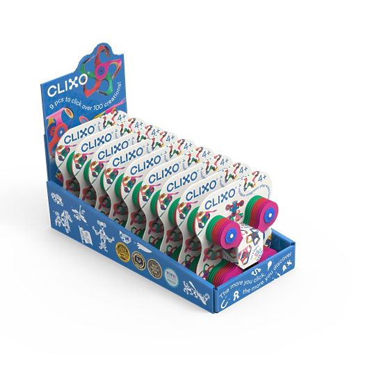 Designer Pack costruzioni magnetiche Clixo, Nero