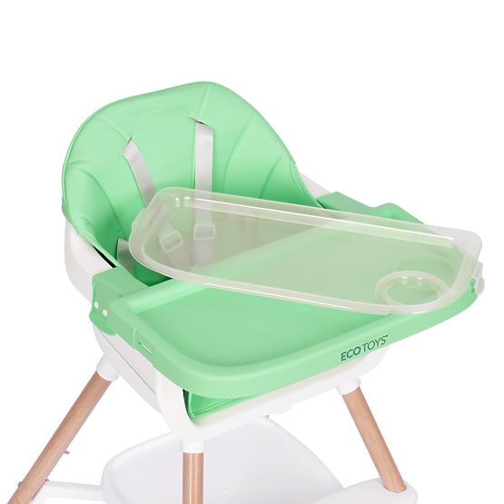 Seggiolone per bambini 2 in 1 verde ECOTOYS