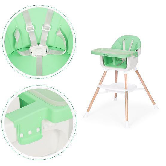 Seggiolone per bambini 2 in 1 verde ECOTOYS