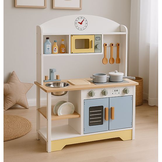 Cucina per bambini forno lavatrice microonde 12 accessori ECOTOYS