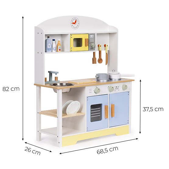 Cucina per bambini forno lavatrice microonde 12 accessori ECOTOYS