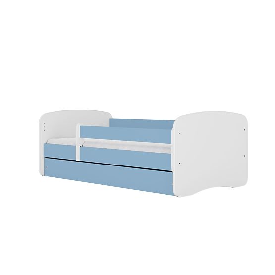 Letto per bambini con barriera Ourbaby - blu e bianco