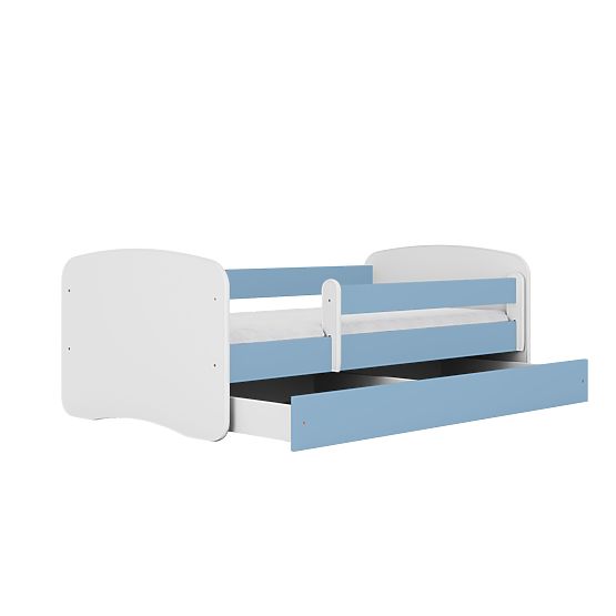 Letto per bambini con barriera Ourbaby - blu e bianco