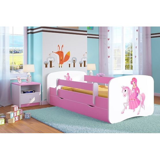 Letto per bambini con barriera Ourbaby - Principessa a cavallo