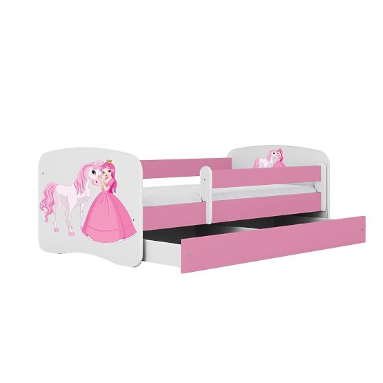 Letto per bambini con barriera Ourbaby - Principessa con cavallo