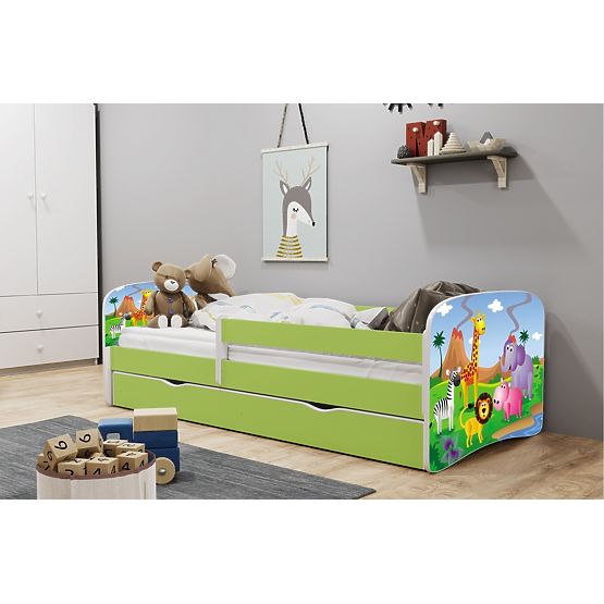Letto per bambini con barriera Ourbaby - Safari