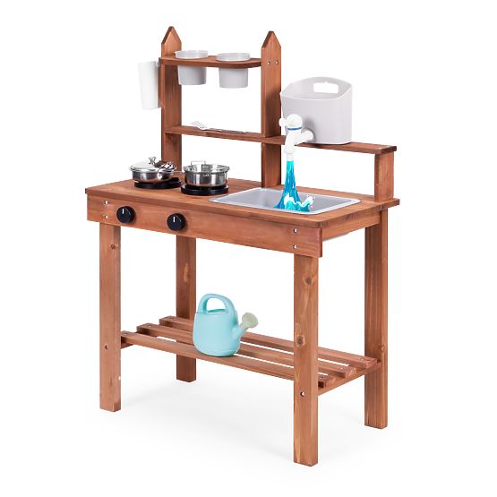 Cucina fangosa da esterno per bambini in legno di abete ECOTOYS