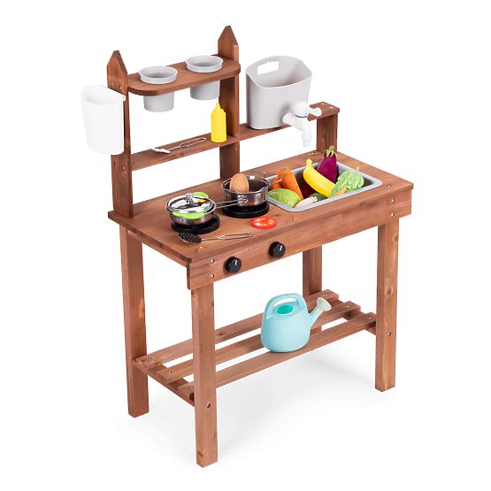 Cucina fangosa da esterno per bambini in legno di abete ECOTOYS