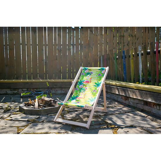 Sedia da spiaggia per bambini Fenicotteri e fiori tropicali