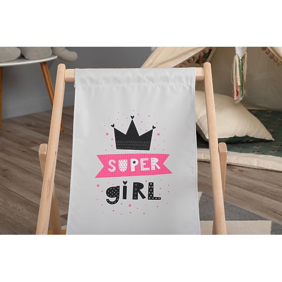 Sedia da spiaggia per bambini Super Beach - grigia