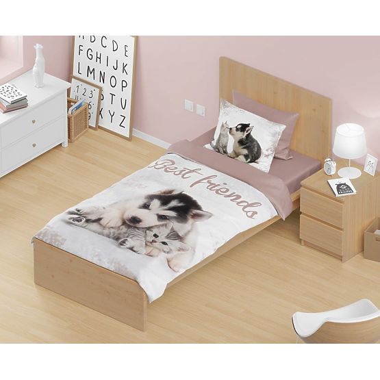 Biancheria da letto per bambini 140x200 cm + 70x90 cm Best friends
