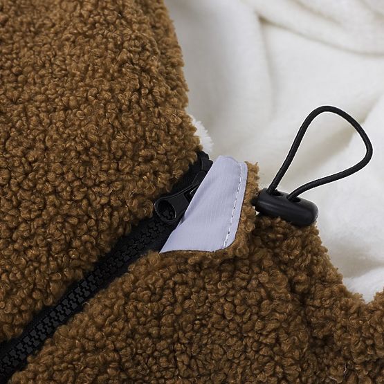 Giacca in pile per bambini in alpaca - rosa antico