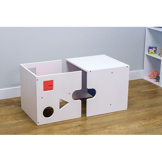 Tavolo per bambini con sedia Cube - bianco