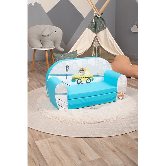 Divano per bambini Gatto tassista - blu