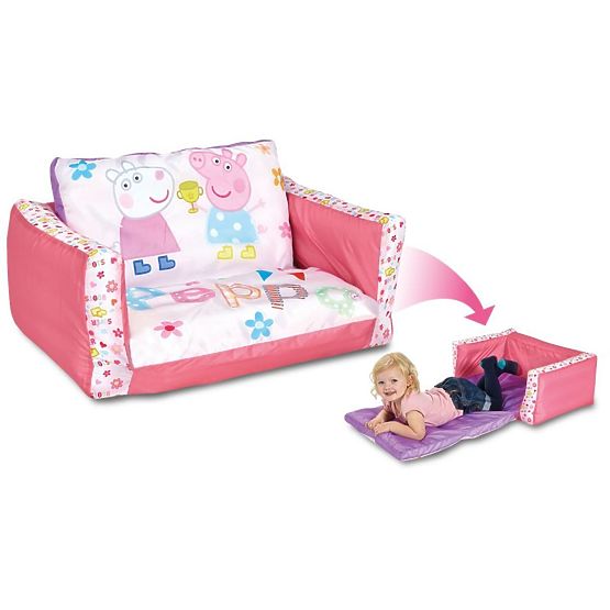 Divano letto gonfiabile 2 in 1 Peppa Pig per bambini