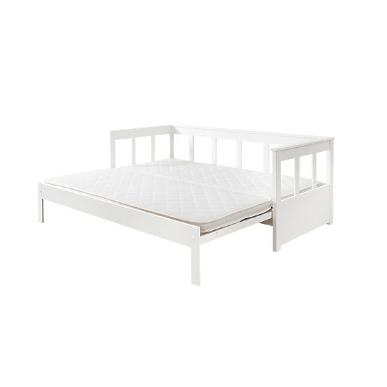 Letto per bambini estensibile con schienale Pino - bianco