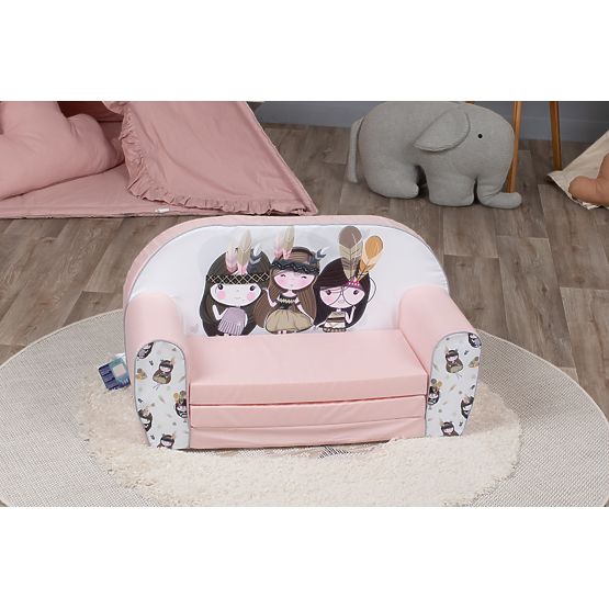 Divano per bambini Piccole indiane - rosa