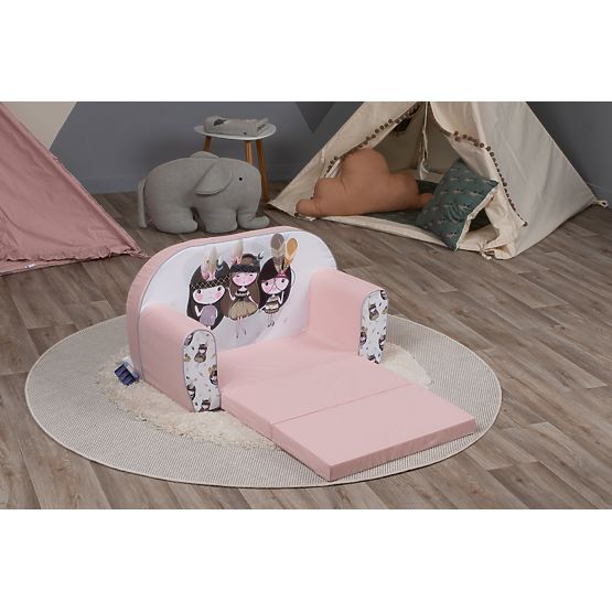 Divano per bambini Piccole indiane - rosa