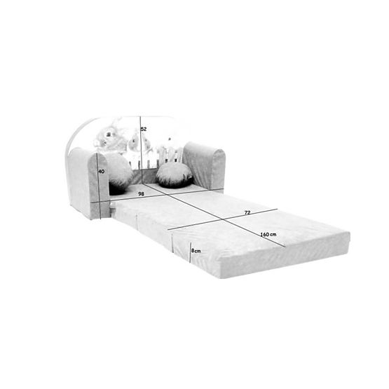 Divano per bambini Orsetto marrone-beige