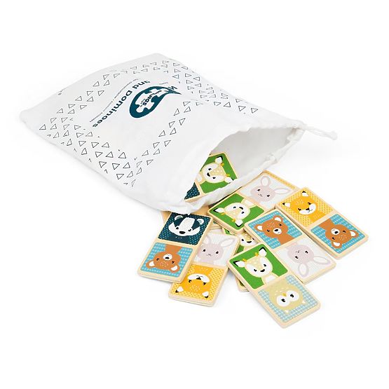 Domino in legno Bigjigs Toys - animali della foresta