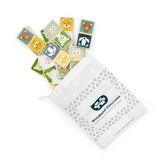 Domino in legno Bigjigs Toys - animali della foresta