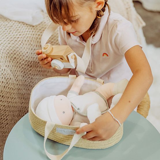 Doudou Jolijou Bambola Pol in borsa per passeggino 28 cm