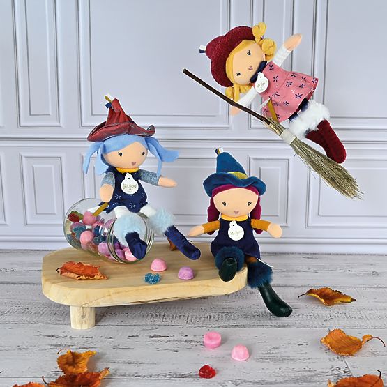 Doudou Jolijou Bambole di Stoffa Streghe 24 cm