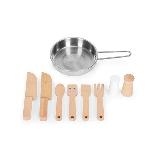 Cucina in legno per bambini retrò forno fornelli lavello accessori da cucina ECOTOYS