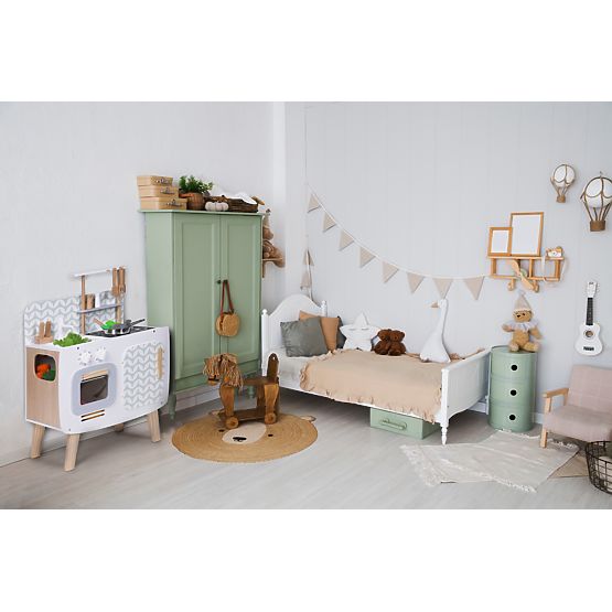 Cucina in legno per bambini retrò forno fornelli lavello accessori da cucina ECOTOYS
