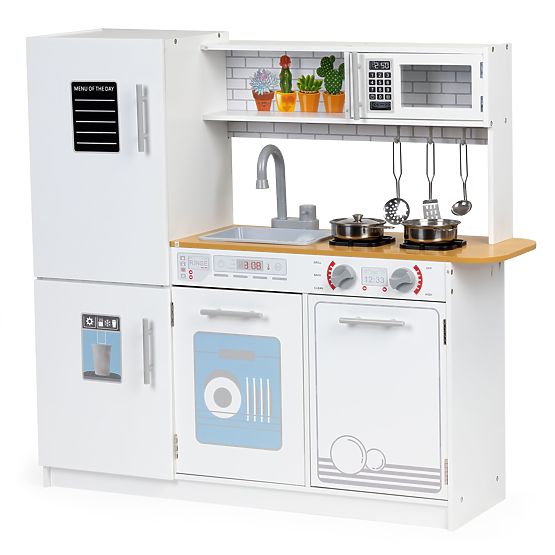 Cucina in legno per bambini con luce LED + pentole ECOTOYS