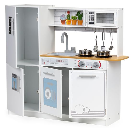 Cucina in legno per bambini con luce LED + pentole ECOTOYS