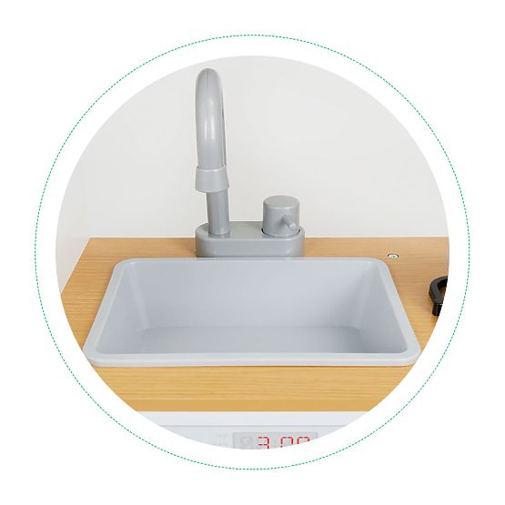 Cucina in legno per bambini con luce LED + pentole ECOTOYS