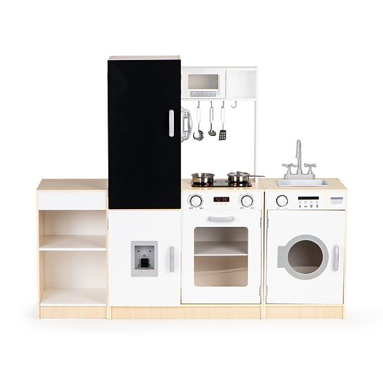 Cucina in legno per bambini segmenti indipendenti XXL lavagna + LED ECOTOYS