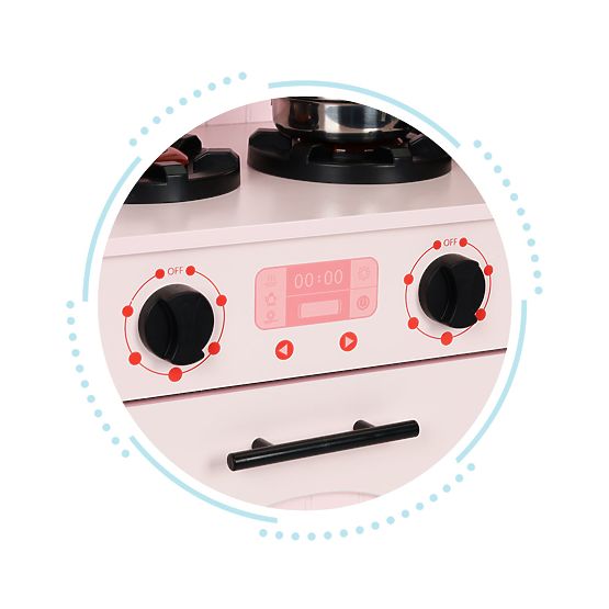 Cucina in legno per bambini forno fornelli microonde accessori ECOTOYS