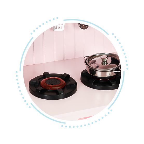 Cucina in legno per bambini forno fornelli microonde accessori ECOTOYS